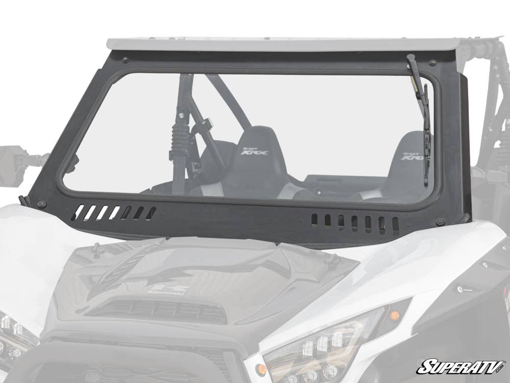 Kawasaki KRX & KRX4 1000 Vented Glass Windshield, With Wiper Kit [GWSK